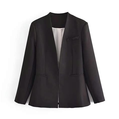 lapelless blazers for women